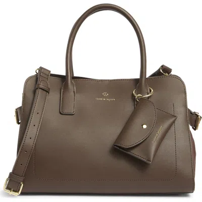 Nanette Lepore Quentin East/west Triple Section Satchel Bag In Brown
