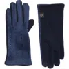 Nanette Lepore Rhinestone Knit Gloves In Blue