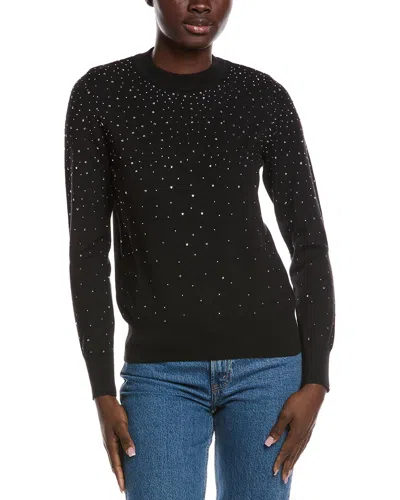 Nanette Lepore Rhinestone Sweater In Black