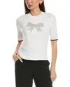 Nanette Lepore Ribbed Blouse In White