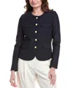 Nanette Lepore Ribbed Jacket In Blue