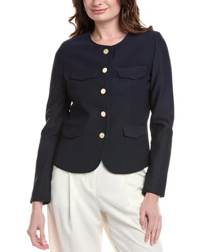 Nanette Lepore Ribbed Jacket In Blue