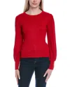 Nanette Lepore Ribbed Pullover Sweater In Red