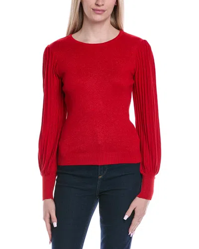 Nanette Lepore Ribbed Pullover Sweater In Red