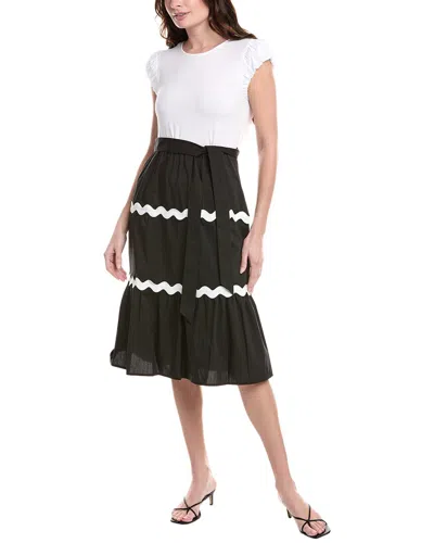 Nanette Lepore Ric Rac Midi Dress In Blue