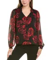 Nanette Lepore Rose Blouse In Multi