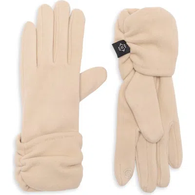 Nanette Lepore Ruched Tech Gloves In Beige