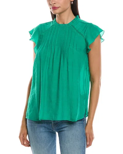 Nanette Lepore Ruffle Sleeve Blouse In Green