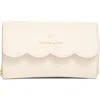 Nanette Lepore Ruthie Scallop Flap Wallet On A Chain In Eggshell