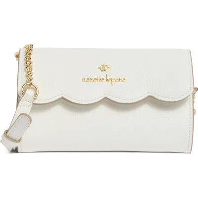 Nanette Lepore Ruthie Scallop Flap Wallet On A Chain In White