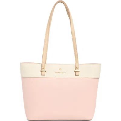 Nanette Lepore Sabine Colorblock Tote Bag & Pouch In Rosewater - Eggshell - Oatmeal