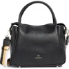 Nanette Lepore Sammie Top Handle Satchel In Black-black Multi Stripe
