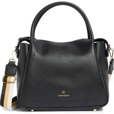 Nanette Lepore Sammie Top Handle Satchel In Black-black Multi Stripe