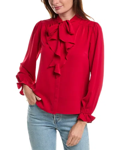 Nanette Lepore Scarf Blouse In Orange
