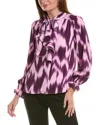 Nanette Lepore Scarf Blouse In Multi