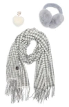 Nanette Lepore Scarf, Earmuff & Keychain Accessory Set In Multi