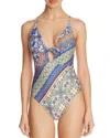 Nanette Lepore Scarf Patchwork Goddess One Piece In Multi In Multi