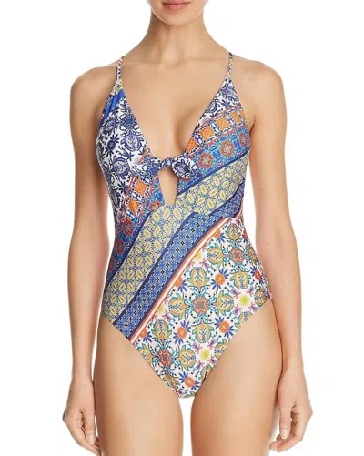 Nanette Lepore Scarf Patchwork Goddess One Piece In Multi