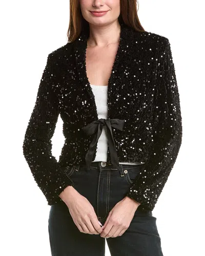 Nanette Lepore Sequin Blazer In Black