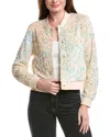 Nanette Lepore Sequin Cardigan In White