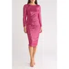 Nanette Lepore Nanette  Sequin Midi Dress In Berry Pink