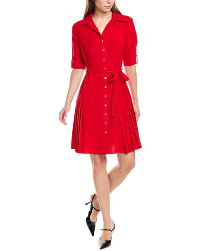 Nanette Lepore Sharagano Shirtdress In Red