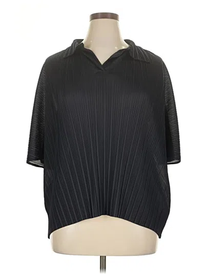 Pre-owned Nanette Lepore Short Sleeve Blouse In Black