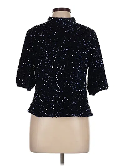 Pre-owned Nanette Lepore Short Sleeve Blouse In Black