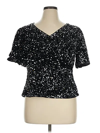 Nanette Lepore Short Sleeve Blouse In Black