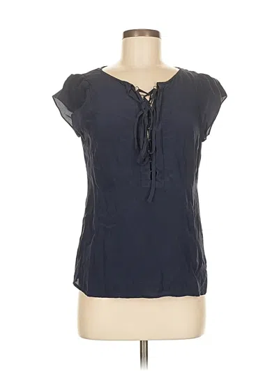 Pre-owned Nanette Lepore Short Sleeve Blouse In Blue