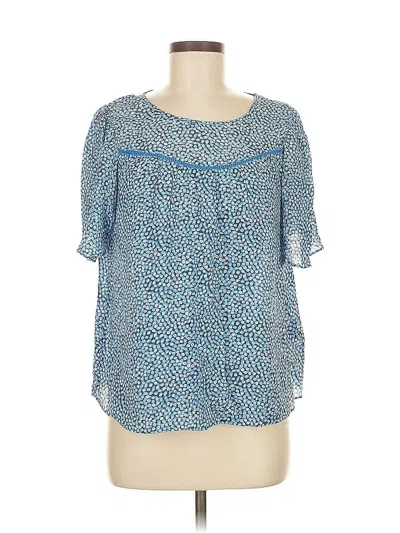Pre-owned Nanette Lepore Short Sleeve Blouse In Blue
