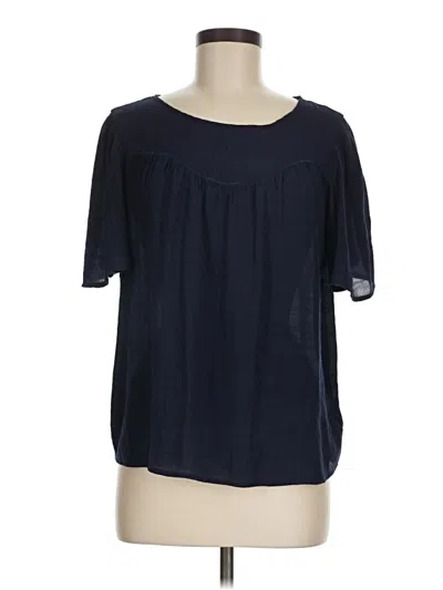 Pre-owned Nanette Lepore Short Sleeve Blouse In Blue
