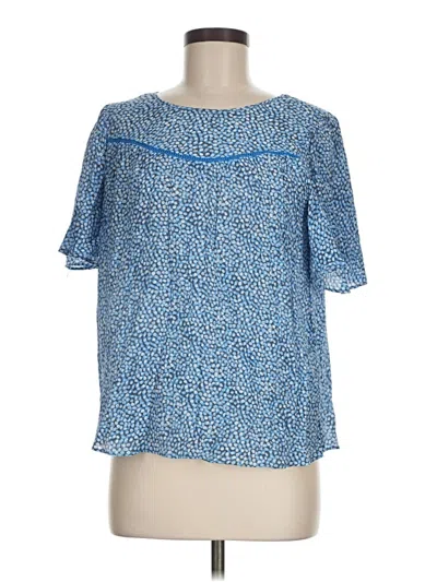 Pre-owned Nanette Lepore Short Sleeve Blouse In Blue