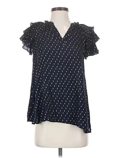 Pre-owned Nanette Lepore Short Sleeve Blouse In Blue