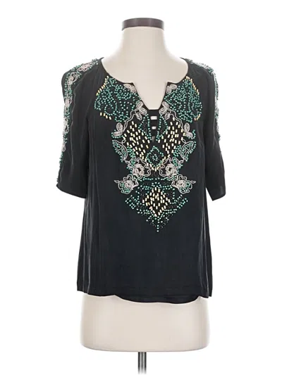 Pre-owned Nanette Lepore Short Sleeve Blouse In Blue