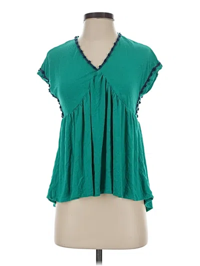 Pre-owned Nanette Lepore Short Sleeve Blouse In Blue