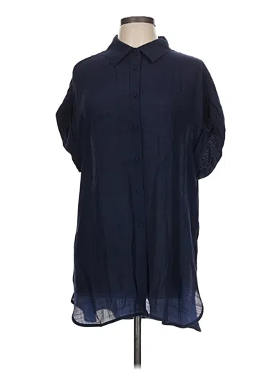 Pre-owned Nanette Lepore Short Sleeve Blouse In Blue