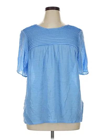 Pre-owned Nanette Lepore Short Sleeve Blouse In Blue