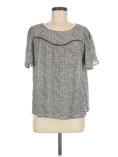 Pre-owned Nanette Lepore Short Sleeve Blouse In Gray