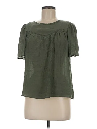 Pre-owned Nanette Lepore Short Sleeve Blouse In Green