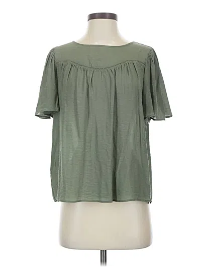 Pre-owned Nanette Lepore Short Sleeve Blouse In Green