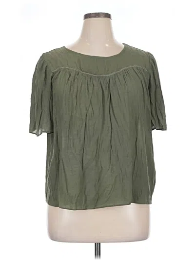 Pre-owned Nanette Lepore Short Sleeve Blouse In Green