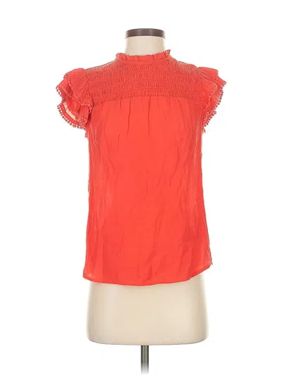 Pre-owned Nanette Lepore Short Sleeve Blouse In Orange