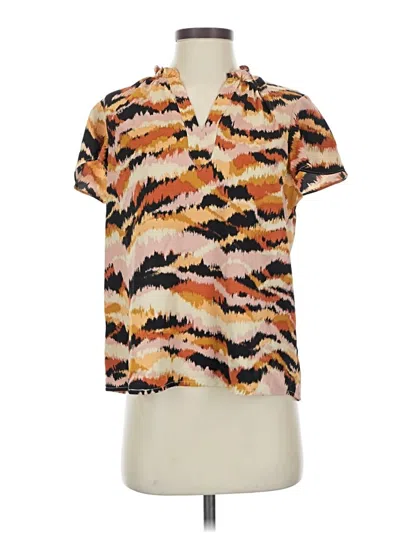 Nanette Lepore Short Sleeve Blouse In Multi