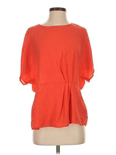 Pre-owned Nanette Lepore Short Sleeve Blouse In Orange