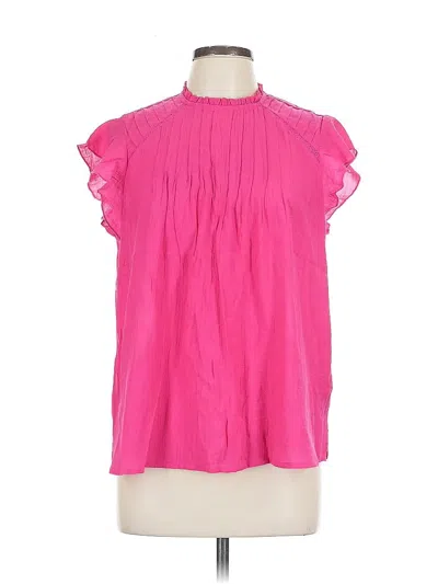 Pre-owned Nanette Lepore Short Sleeve Blouse In Pink