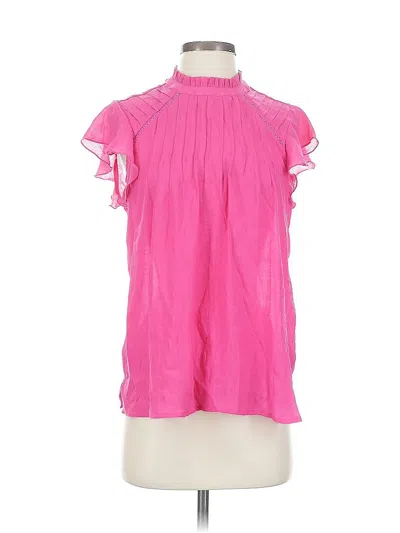 Pre-owned Nanette Lepore Short Sleeve Blouse In Pink