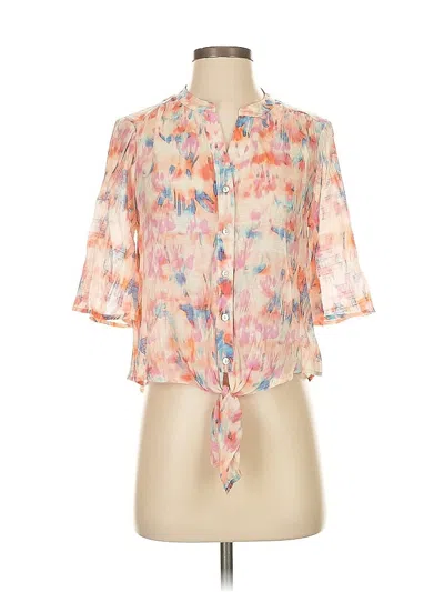 Pre-owned Nanette Lepore Short Sleeve Blouse In Pink
