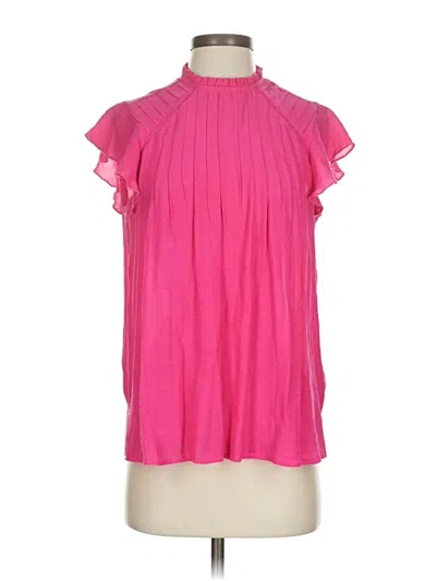 Pre-owned Nanette Lepore Short Sleeve Blouse In Pink