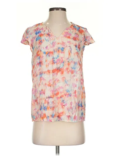 Pre-owned Nanette Lepore Short Sleeve Blouse In Pink